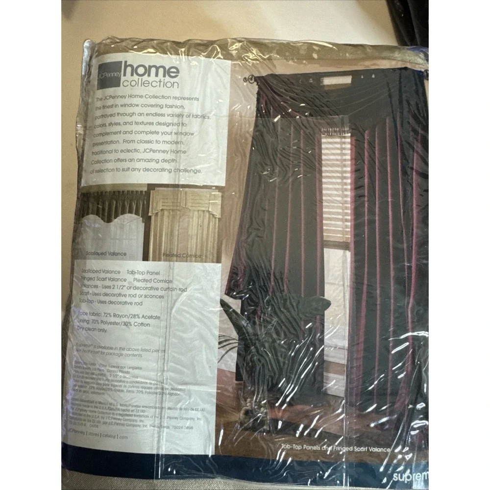 New JC PENNEY Home Collection Supreme One Tab-Top Pair  Linen W80x84L  2004